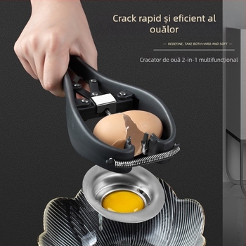 Separator pentru gălbenuș și albuș, deschizător de coajă – unealtă de bucătărie din oțel inoxidabil 304, manual, posibilitate imprimare logo