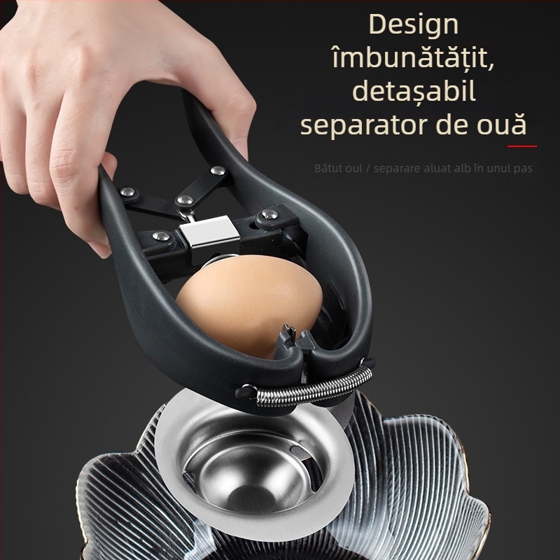 Separator pentru gălbenuș și albuș, deschizător de coajă – unealtă de bucătărie din oțel inoxidabil 304, manual, posibilitate imprimare logo