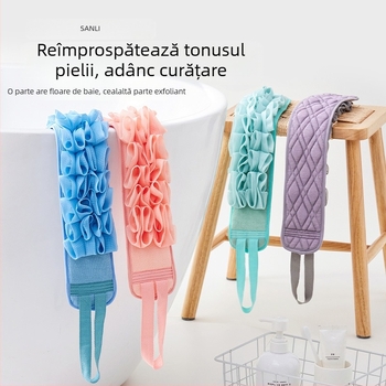 Sanli Prosop de baie două în unu cu burete pentru spate, din rayon