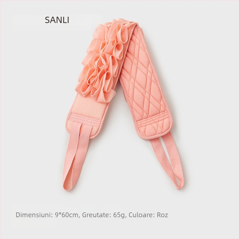 Sanli Prosop de baie două în unu cu burete pentru spate, din rayon