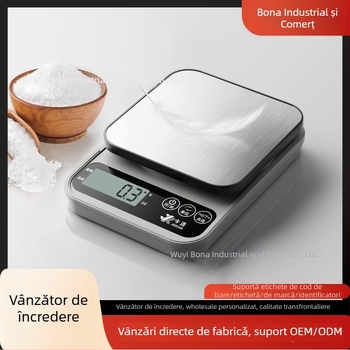 Wise a03 Cântar de bucătărie electronic, capacitate 10 kg, măsurare electronică, alimentare AA sau USB, pentru bucătărie