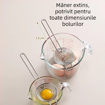 Separator de albuș și gălbenuș din oțel inoxidabil - manual, ustensilă de bucătărie pentru uz casnic, YQ, design modern minimalist