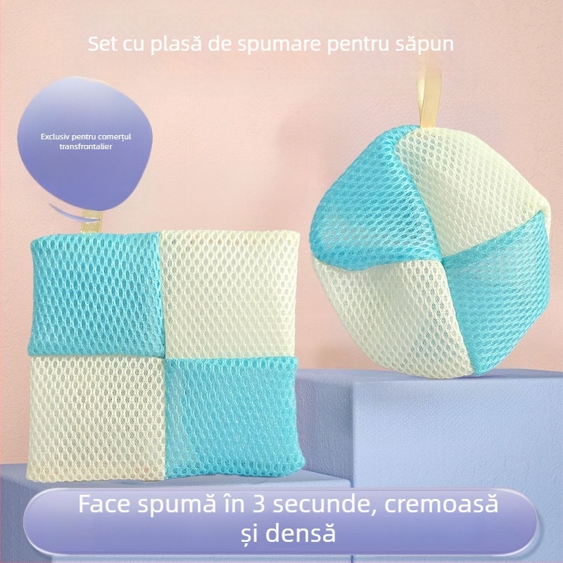 Sac net pentru baie pentru săpun și gel de duș, lavabil, cutie cu 500 bucăți, personalizare disponibilă