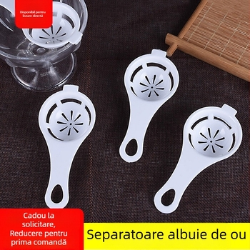Separator de ouă Yabay, plastic, fără motor, pentru bucătărie casnică, separă gălbenușul de albuș și filtrează lichidul de ou