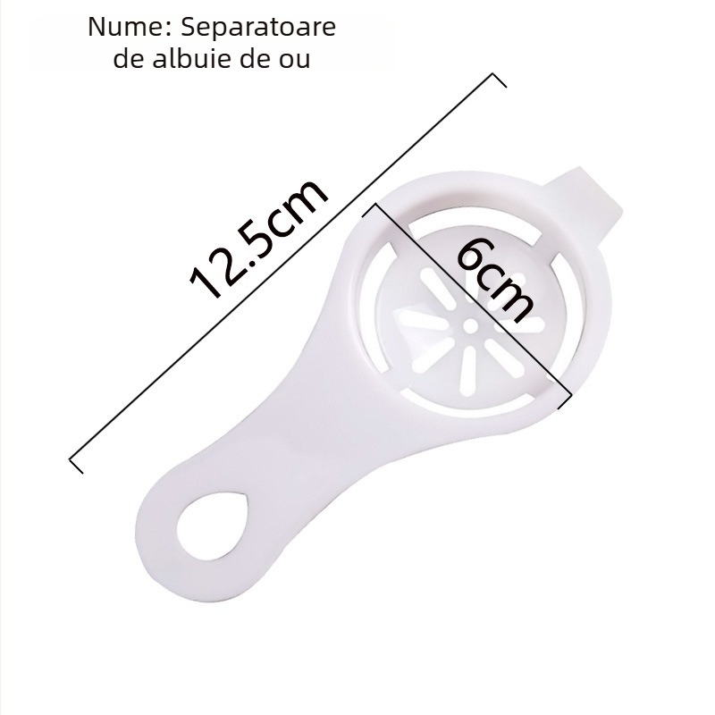 Separator de ouă Yabay, plastic, fără motor, pentru bucătărie casnică, separă gălbenușul de albuș și filtrează lichidul de ou
