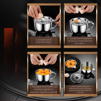 Separator pentru gălbenuș de ou din oțel inoxidabil 304, bucătărie