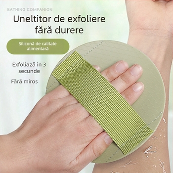 Curățător de spate din silicon, model cu deget – disc rotund, potrivire universală, cutie cu 100 bucăți