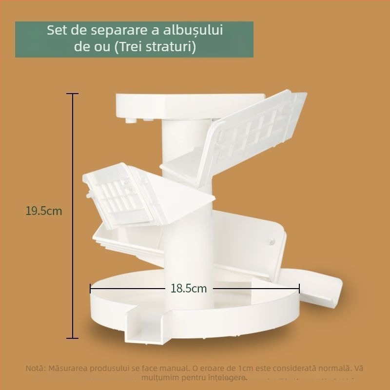 Separator manual pentru gălbenușuri și albușuri de ou, din plastic, pentru producție în loturi