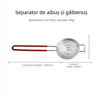 Separator de albușuri din oțel inoxidabil pentru coacere, fără electricitate, personalizabil, design modern minimalist