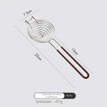 Separator de albușuri din oțel inoxidabil pentru coacere, fără electricitate, personalizabil, design modern minimalist