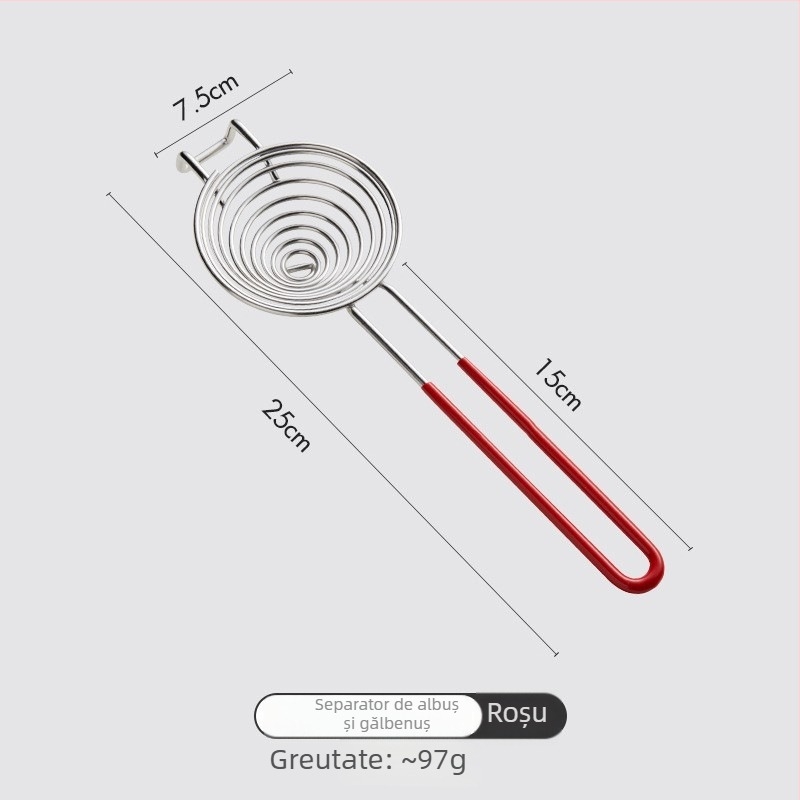 Separator de albușuri din oțel inoxidabil pentru coacere, fără electricitate, personalizabil, design modern minimalist