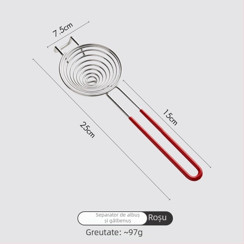 Separator de albușuri din oțel inoxidabil pentru coacere, fără electricitate, personalizabil, design modern minimalist