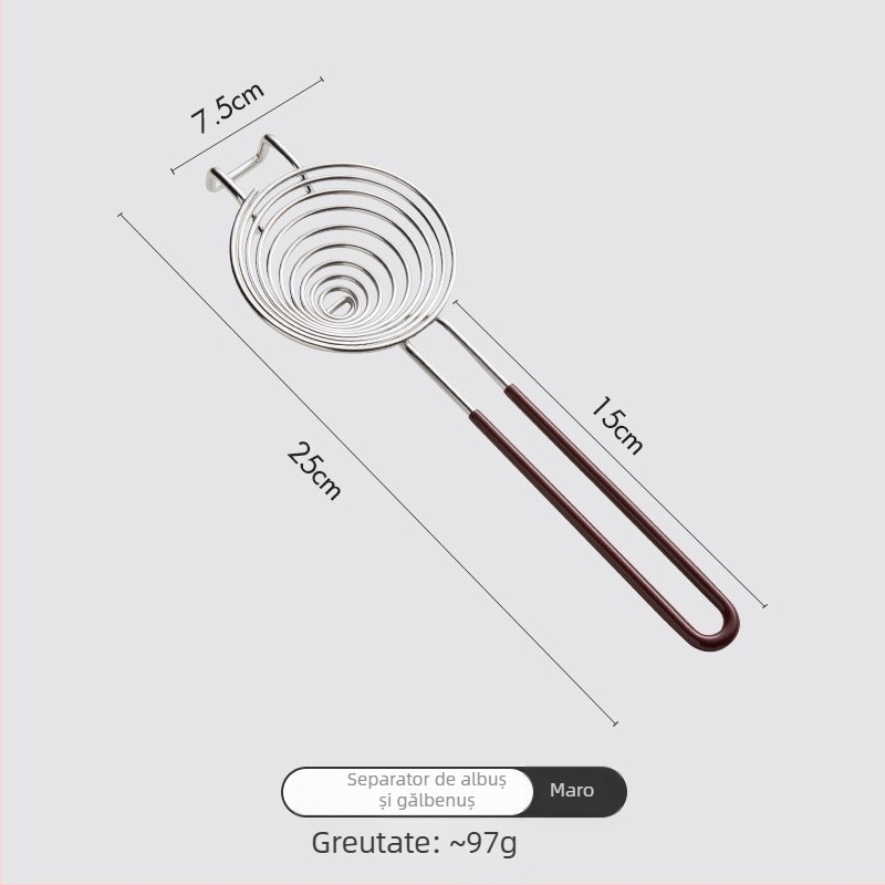 Separator de albușuri din oțel inoxidabil pentru coacere, fără electricitate, personalizabil, design modern minimalist