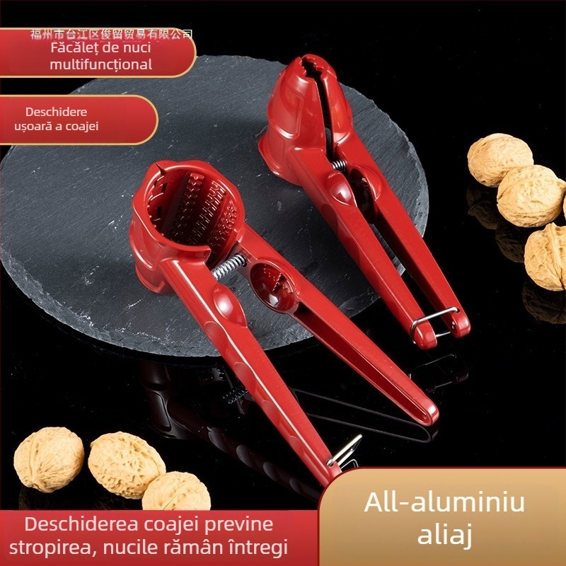 Clip sheller din aliaj de aluminiu pentru nuci și semințe – gadget de bucătărie în stil modern minimalist, imprimare logo posibilă