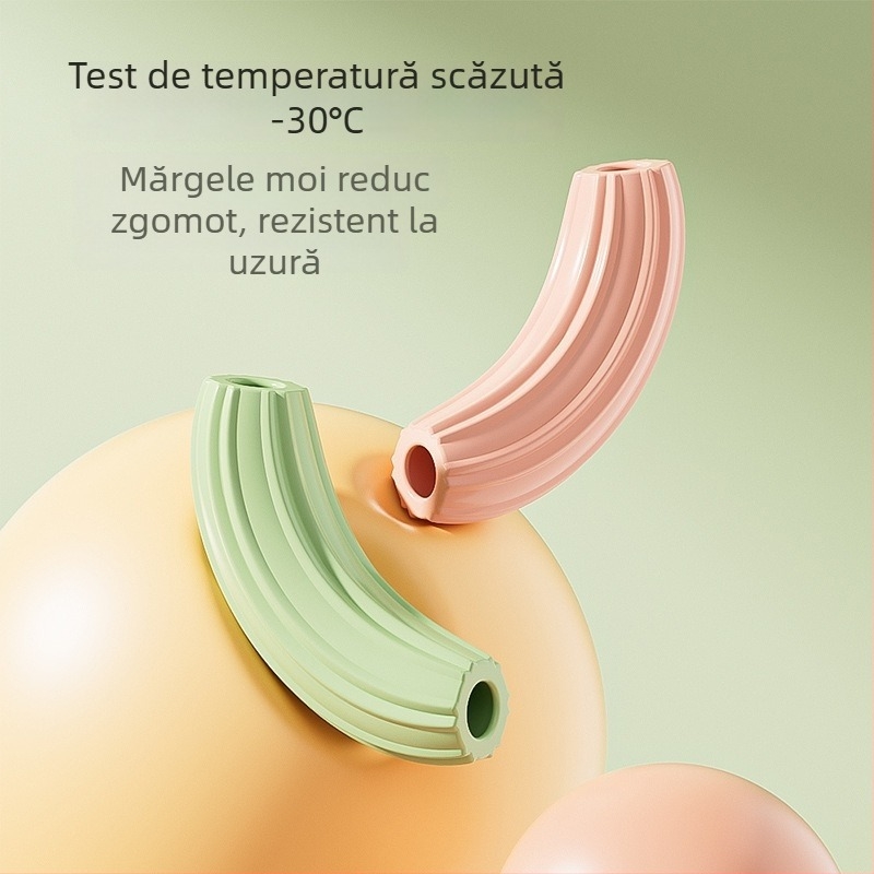 With zhen coardă de sărit cu mărgele din bambus, PVC, lungime 2,8 m, potrivită pentru alergare și fitness