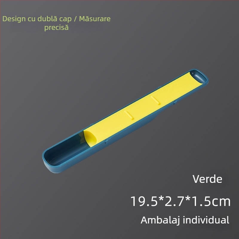 Lingură de măsurare cu două capete – ustensilă de bucătărie multifuncțională cu scară reglabilă, ABS