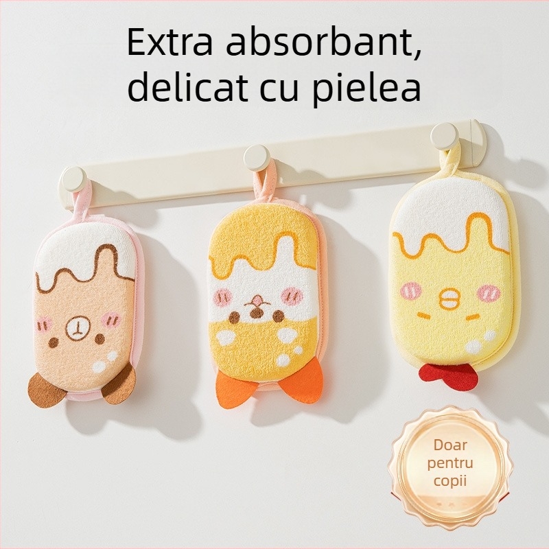 Burete de baie pentru bebeluși – fibră de poliester, burete și bumbac; potrivit pentru copii; Origine Zhejiang; 200 bucăți în cutie