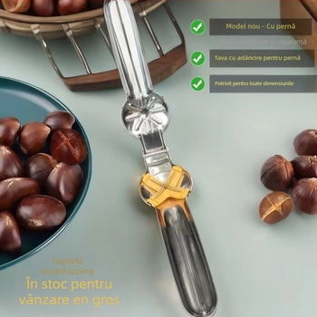 Deschizător pentru castane din oțel inoxidabil, clip încrucișat pentru castane – design minimalist