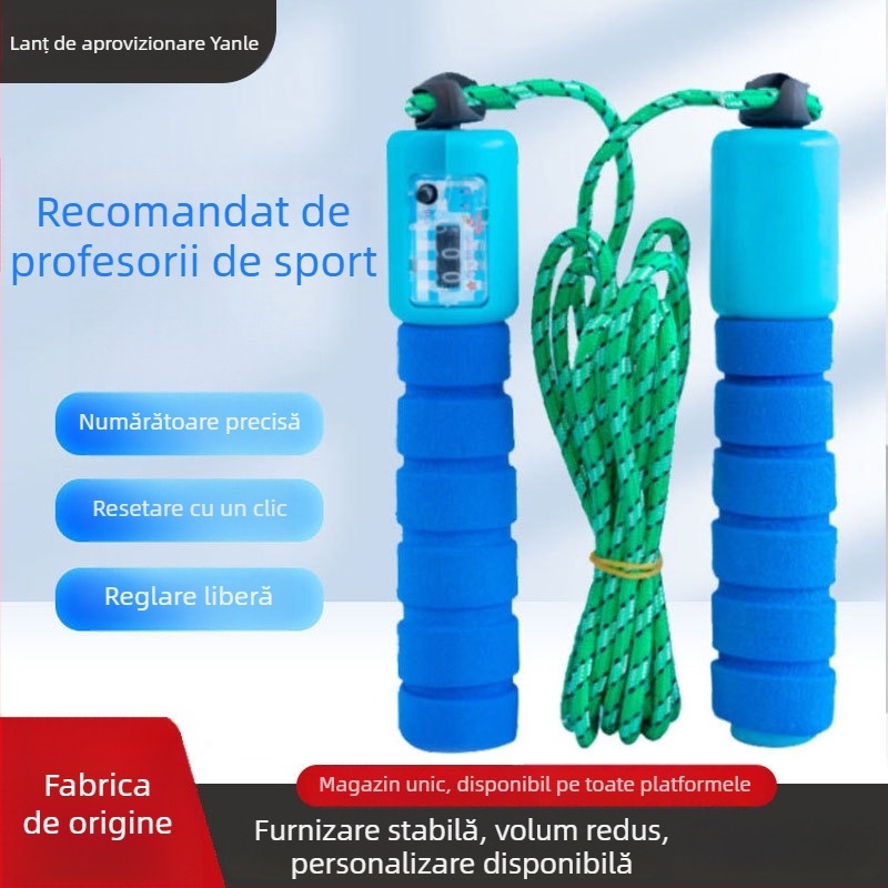 Coardă de sărituri reglabilă din PVC pentru copii (Grădiniță – clasa a VI-a), specificația 2.4, echipament de fitness