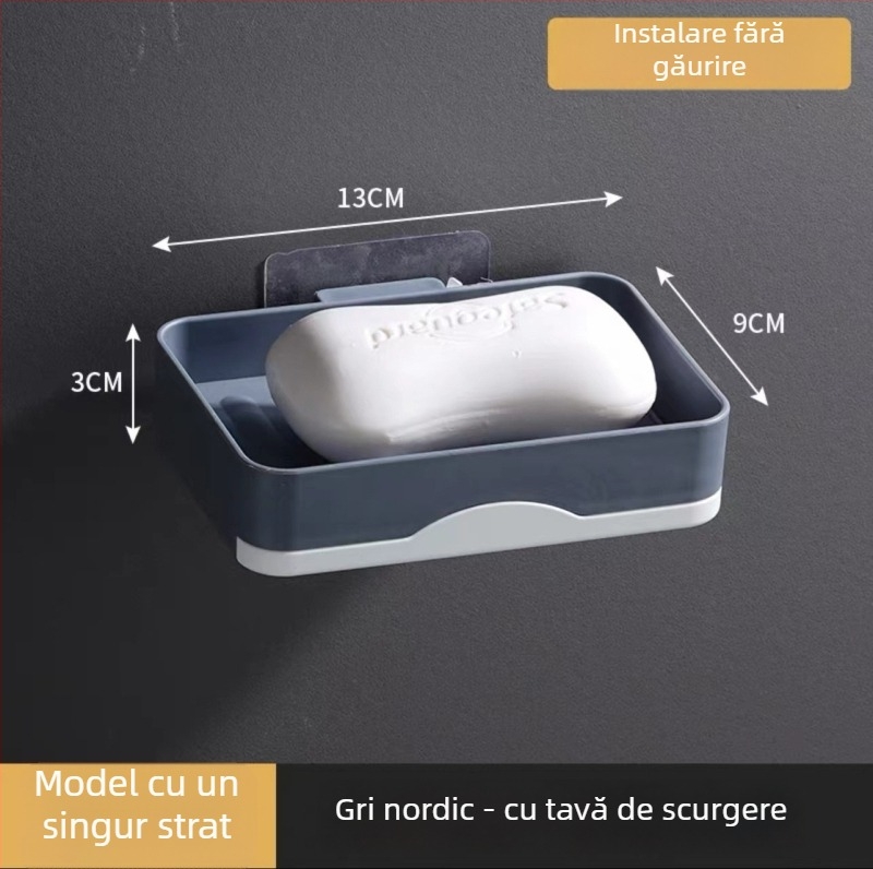 Suport de săpun montat pe perete cu ventuză, rotativ, 3 etaje sau 1 etaj, din plastic, lot 120 buc