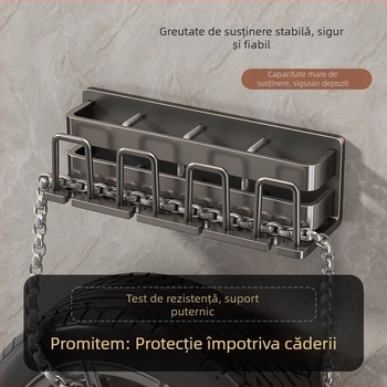 Suport pentru periute – oțel inoxidabil, montaj pe perete fără găuri, suport pentru pahare de gură, Youqin