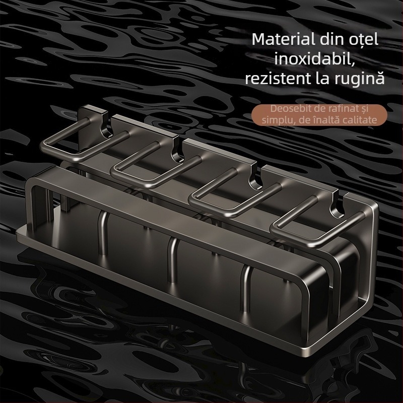 Suport pentru periute – oțel inoxidabil, montaj pe perete fără găuri, suport pentru pahare de gură, Youqin