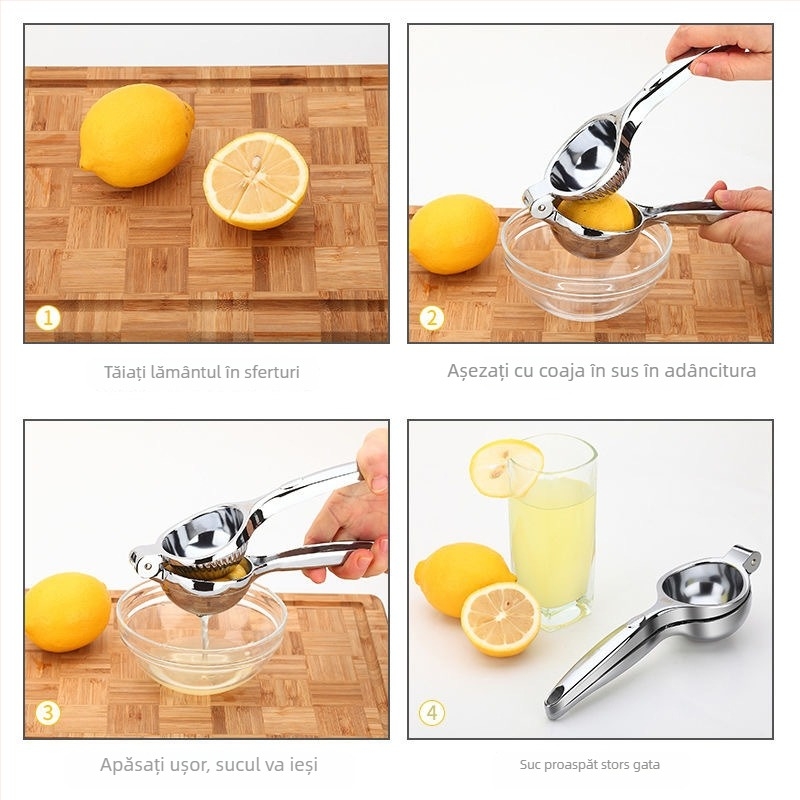 Stoarcător de lămâi manual, construcție din fontă, origine Yiwu, imprimare logo, personalizare disponibilă (Construcție din fontă; Origine Yiwu; Imprimare logo; Personalizare)