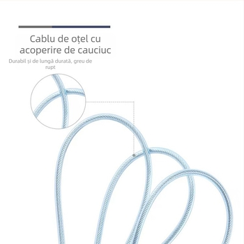 Coardă de sărit cu numărător – PVC, 2.8, destinat doar copiilor, potrivit pentru alergare și fitness