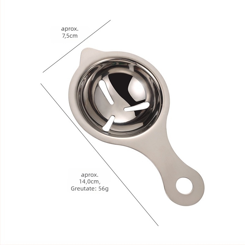 Separator de albușuri din oțel inoxidabil - fără alimentare electrică, logo personalizabil, brand Platinum duobao, pentru bucătărie casnică