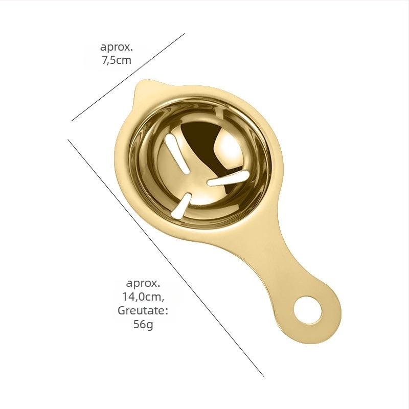 Separator de albușuri din oțel inoxidabil - fără alimentare electrică, logo personalizabil, brand Platinum duobao, pentru bucătărie casnică