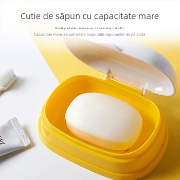 Cutie săpun cu capac, design de desen animat, portabil pentru baie, material PP, 120 bucăți, brand Presented