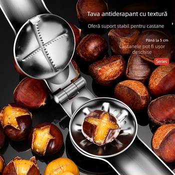 AKL deschizător de castane din oțel inoxidabil 304, clip de economisire a efortului, unealtă multifuncțională pentru uz casnic, logo imprimat, etichetă privată disponibilă