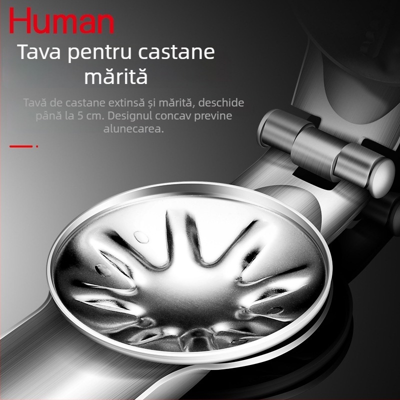 AKL deschizător de castane din oțel inoxidabil 304, clip de economisire a efortului, unealtă multifuncțională pentru uz casnic, logo imprimat, etichetă privată disponibilă