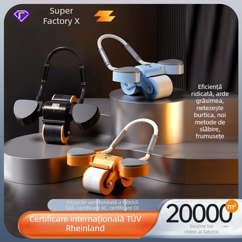 Rulou abdominal cu revenire automată, nepliabil, 1,8 kg, potrivit pentru birou, acasă și sală