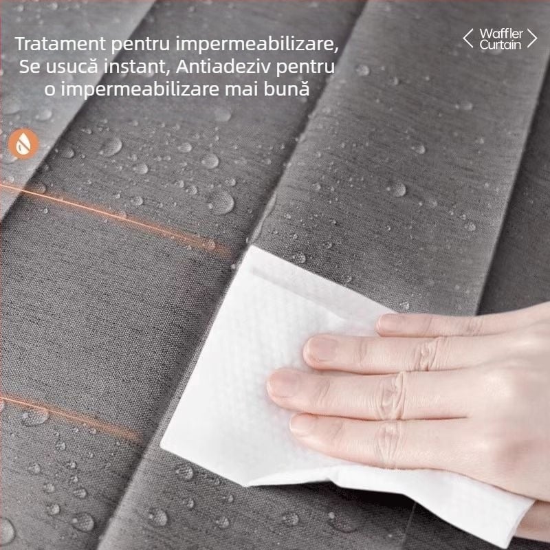 Cortină de duș pliabilă din poliester, stil european, monocromă, impermeabilă și rezistentă la mucegai