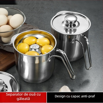 Separator de albușuri, oțel inoxidabil 304, Chenfeng, manual, multifuncțional pentru coacere și filtrare a proteinelor din gălbenuș