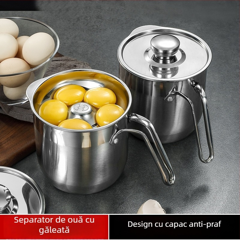 Separator de albușuri, oțel inoxidabil 304, Chenfeng, manual, multifuncțional pentru coacere și filtrare a proteinelor din gălbenuș