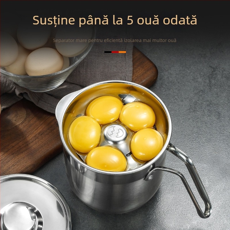 Separator de albușuri, oțel inoxidabil 304, Chenfeng, manual, multifuncțional pentru coacere și filtrare a proteinelor din gălbenuș