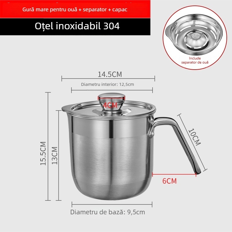 Separator de albușuri, oțel inoxidabil 304, Chenfeng, manual, multifuncțional pentru coacere și filtrare a proteinelor din gălbenuș