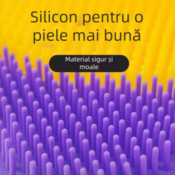 Perie de duș pentru spălarea spatelui, montare pe perete, perie de masaj din PVC pentru uz casnic