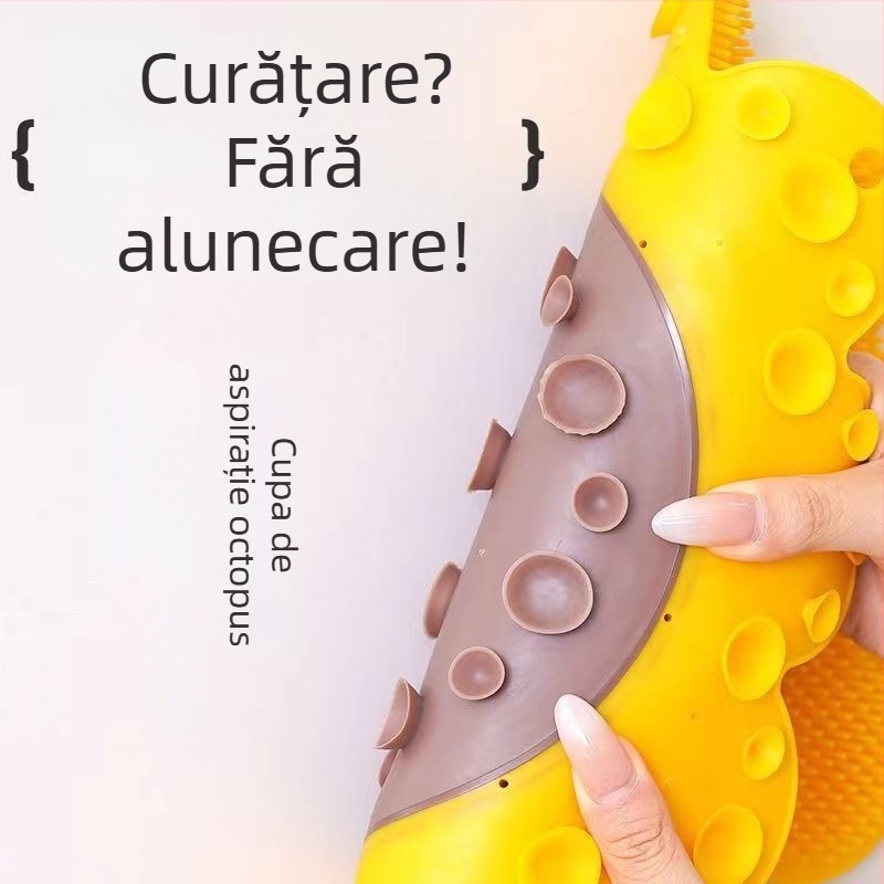 Perie de duș pentru spălarea spatelui, montare pe perete, perie de masaj din PVC pentru uz casnic