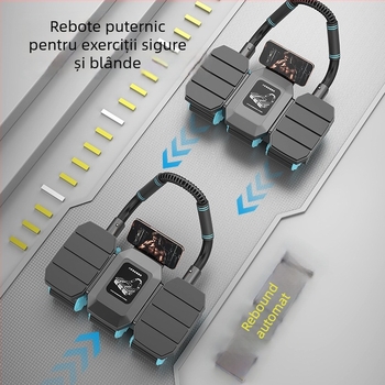 Roată abdominală cu revenire automată, design cu patru roți, non-pliabilă, model AW106, 1,9 kg