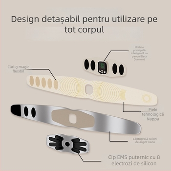 Dispozitiv EMS pentru conturarea corpului, curea de talie și antrenor abdominal cu pulsații