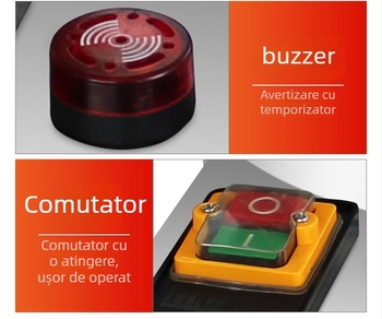 Comutator pentru mașina de decojit castane, cu buton impermeabil, certificat 3C, tensiune sub 220V