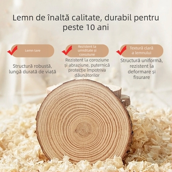 Shangyi Disc de răsucire mare pentru fitness acasă – placă de echilibru din lemn masiv