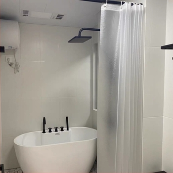 Cortină de duș 3D pentru baie fără găuri, țesătură EVA impermeabilă, perdea despărțitoare semi-transparentă, montaj în stil japonez; Material EVA; Stil: Lux ușor; Model: Monocrom; Personalizare: Susținută; Etichetă privată licențiată: Da