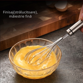 Bețișor de ouă manual din oțel inoxidabil 304 – tel de ouă și separator de albușuri