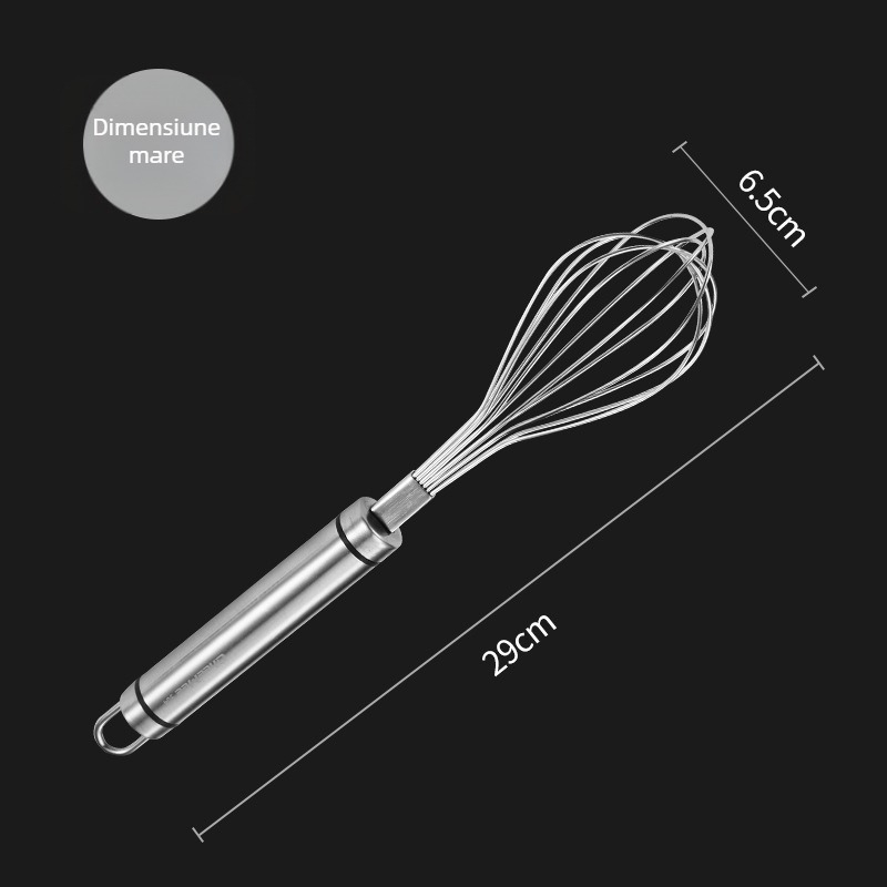 Bețișor de ouă manual din oțel inoxidabil 304 – tel de ouă și separator de albușuri