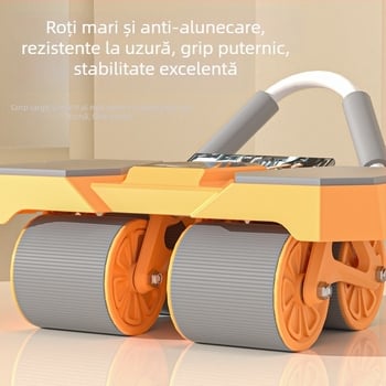 Roata abdominală cu patru roți, revenire automată și suport pentru coate pentru antrenament acasă
