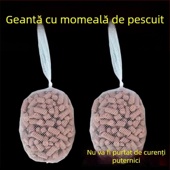 Geantă cuib pentru pescuit, cu fixare la un punct și aruncare la distanță a momelii cu boabe de porumb